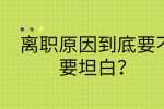 离职原因到底要不要坦白？
