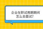企业在职试用期期间怎么去面试？