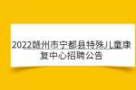 2022赣州市宁都县特殊儿童康复中心招聘公告