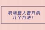 职场新人晋升的几个方法？