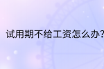 江西薪资纠纷|试用期不给工资怎么办?