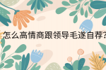 江西职场晋升|怎么高情商跟领导毛遂自荐?