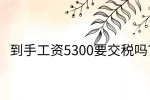 江西薪资福利|到手工资5300要交税吗?